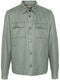 Chaqueta de camisa cepillada con botones